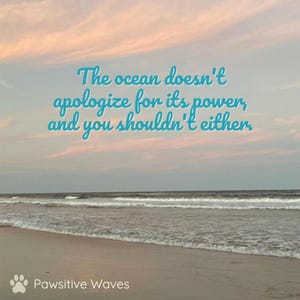 Inspirational Ocean Magnet: &quot;The ocean doesn&#39;t apologize for its power, and you shouldn&#39;t either.&quot;