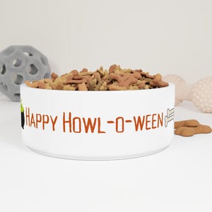 Happy Howl-o-ween Pet Bowl: Halloween Dog & Cat Dish
