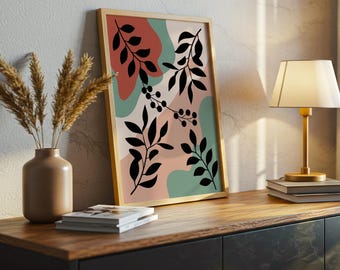 Printable Instant Download Hand Line Art Boho Home Decor Digital Print ...