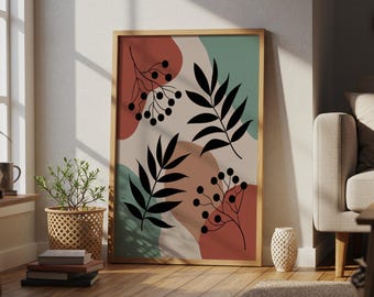 Boho botanische Wandkunst | Digitaldruck | Wohnkultur | Druckbare Kunst | Sofort Download