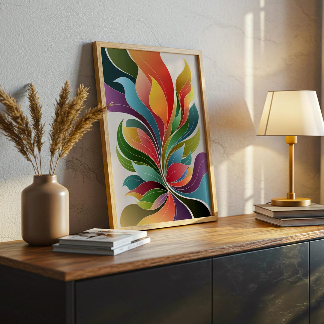 Modern Floral Print | Digital Art Poster | Printable Wall Decor | Chic ...
