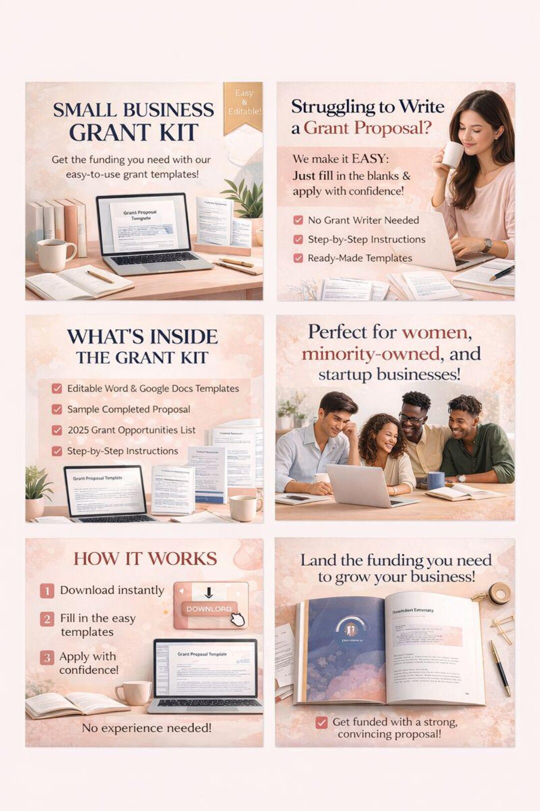 2025 Grant Proposal Template Kit: Small Business Startup Funding Guide ...