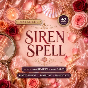 Siren Spell | Lucky Girl Beauty & Irresistible Attraction Ritual | Magnetic Allure, Goddess Confidence, Self Love | Same Day Photo Proof