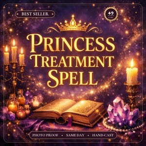 Princess Treatment Spell | Attract Generosity & Wealthy Provider Energy | Spoil Me, Soft Life Luxury Spell Ritual | Same Day Photo Proof