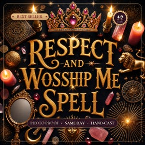 Respect and Worship Me Spell | Command Respect & Magnetic Authority | Be Valued, Adored, Admired | Empowerment, Same Hour Photo Proof