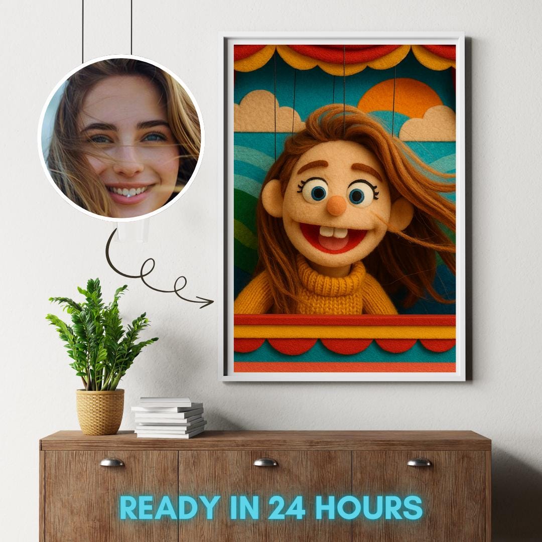Custom Muppet Style Portrait: Personalized Photo to Puppet Art (digital ...