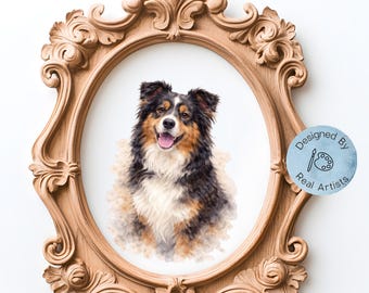 Personalized Watercolor Pet Portrait from Photo – Custom Dog and Cat Digital Art Memorial Gift