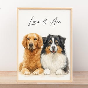 Haustier Erinnerungsgeschenk | Hundeportrait | Hunde Wand Kunst | Personalisierter Hundedruck | Tierliebhaber Geschenk | Minimalist Haustier Wandkunst | Hund Geschenk