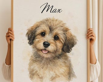 Aangepaste aquarelportretten met huisdierfoto gepersonaliseerde hond schilderij hondenportretten kattenportretten huisdier gedenkteken cadeaus aangepaste huisdier herdenkingskunst