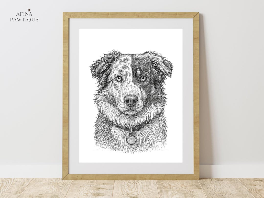 Custom Ink Style Pet Portrait | Dog or Cat Illustration From Photo ...
