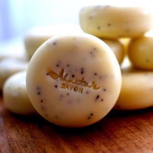 Honey Citrus Goat Milk Soap: Lemon & Orange Essential Oils, Poppy Seed Exfoliation