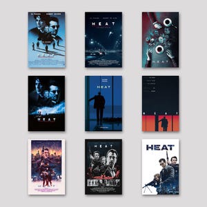 Affiches du film Heat, objets de collection en édition limitée, impressions sur toile de haute qualité, décoration murale, décoration intérieure, le cadeau idéal