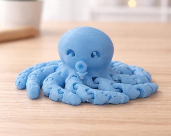 3D Printed Octopus Fidget Toy, Articulated Tentacles