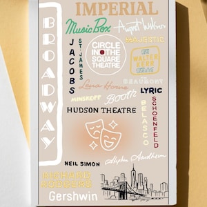 Broadway Theater Poster - Mit Lieblings NYC Broadway Theatern