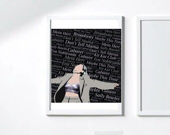 Cabaret Musical  - Eva Noblezada Sally Bowles Word Art Digital Print