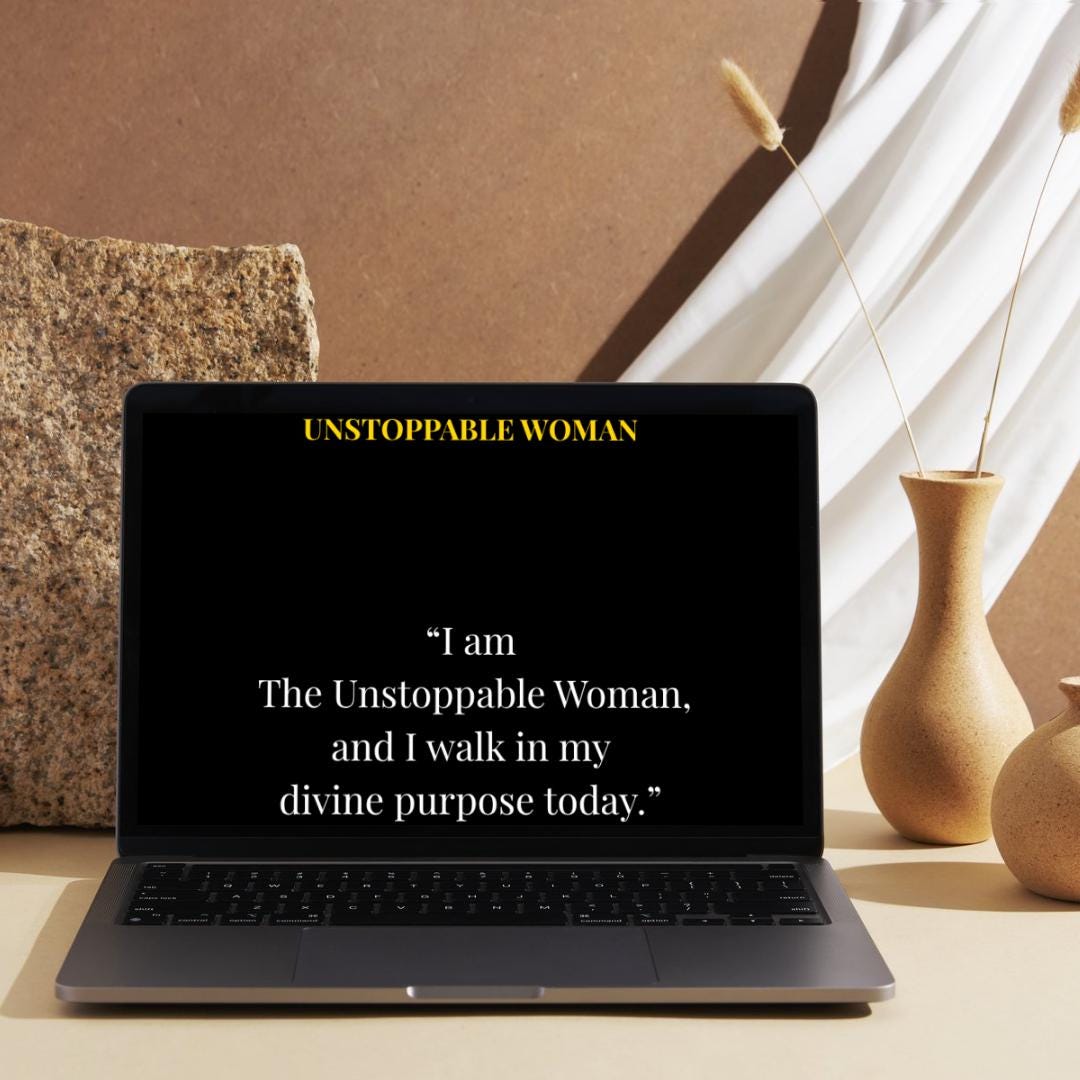 The Unstoppable Woman Affirmation Cards | Daily Confidence, Motivation ...