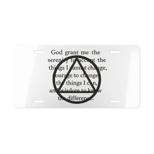 AA Vanity Plate, Inspirational Car Tag, Motivational License Plate, Gift for Peace Lovers, Home Décor