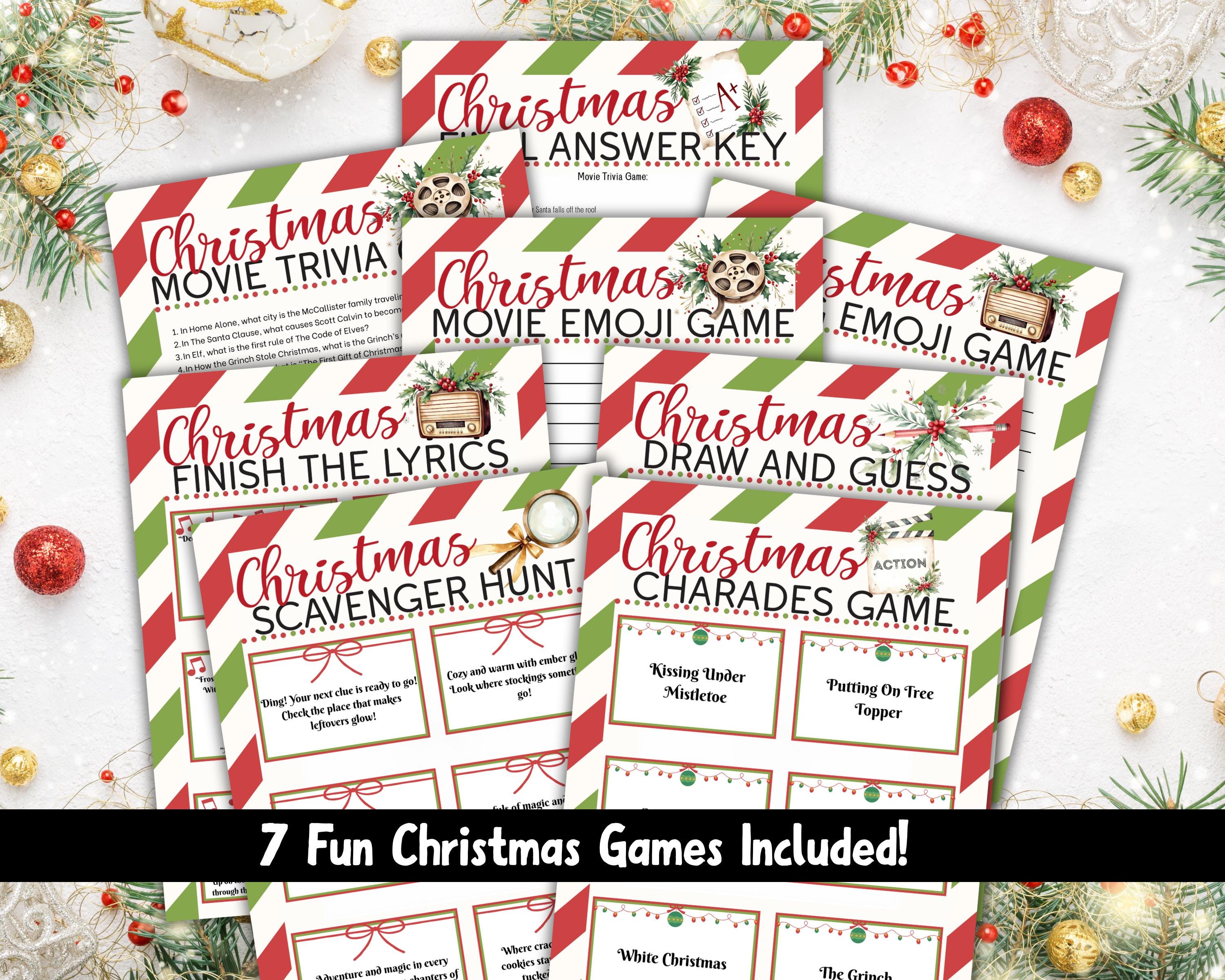 Christmas Party Games Bundle Printable | Holiday Game Night Pack ...