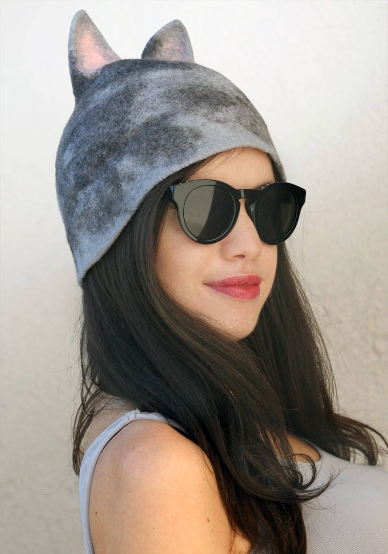 TUTORIAL felting instructions felt felted hat wet nuno felting fleece animal hat Felting Pattern decorating nuno pdf eco diy