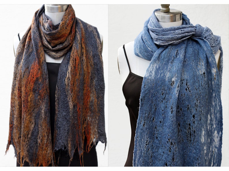 TUTORIAL Felting Instructions Felt Felted Scarf Wet Etsy Australia