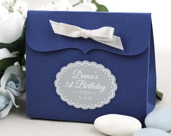 Pegatinas ovaladas personalizadas: 48 etiquetas de favor claras o blancas: ovaladas festoneadas, impermeables: boda, baby shower, embalaje del producto, tinta blanca