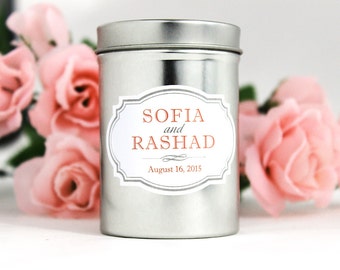 48 Custom Stickers - personalized wedding favor stickers, product packaging labels, clear / transparent or white waterproof label, any color