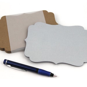 Large Note Cards, blank A7 cards, 5" x 7" die-cut bracket wish tree tags, place cards, DIY greeting card, top note card - 30 qty