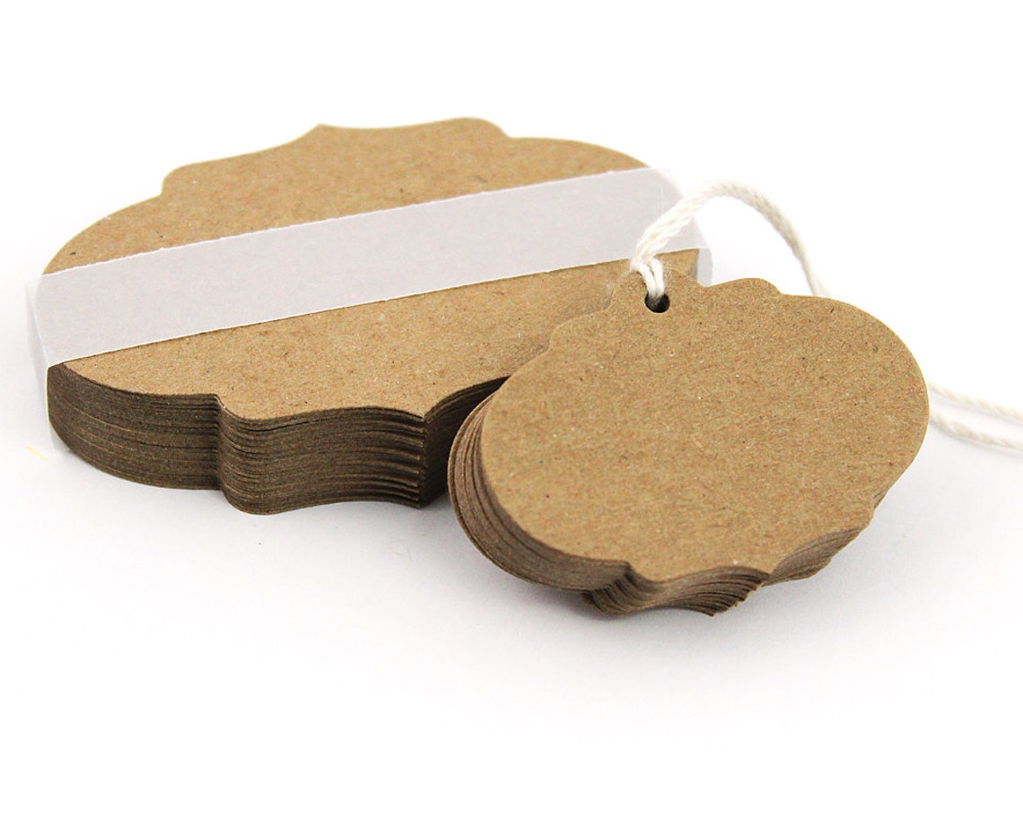 Deco Hang Tags/ Cards Unique Blank Die Cut Oval Gift Tags | Etsy