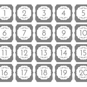 Table Number Tents - Large 2-sided Number Cards, Elegant Modern Wedding ...