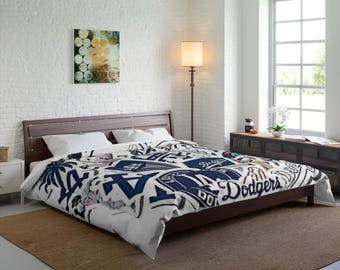 Los Angeles Dodgers Baseball World Series Champions Comforter: Sports Bedroom Decor, Baseball Fan Gift