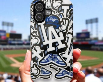 LA Dodgers Baseball Phone Case, Impact-Resistant, Team Merchandise, Phone Protection