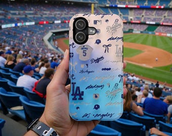 Los Angeles Dodgers iPhone Case, Impact-Resistant Dual-Layer Protection (Glossy/Matte)