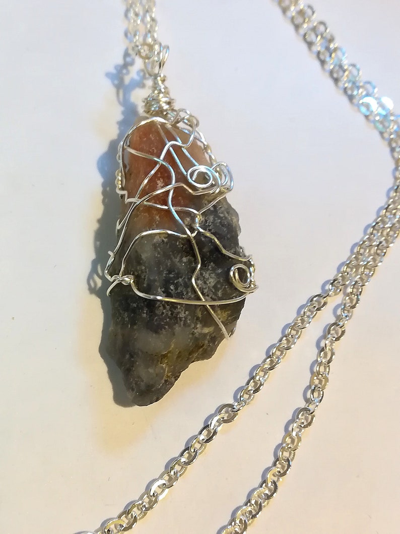 Reiki Gift for Her Handcrafted Wire Wrapped Iolite Sunstone Gemstone Pendant Yoga Jewelery Healing Crystal,Boho Jewelery Power Crystal