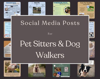 ペットシッター | 犬の散歩ソーシャルメディア投稿：カスタマイズ可能なテンプレート25選（Canva、デジタルダウンロード）