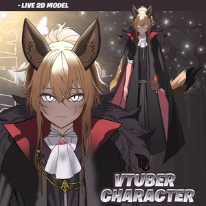 Eira Renard FoxGirl| Premade VTuber Model | Fully Rigged Live2D Avatar | VTube Studio Ready | Anime VTuber | Premade Model Ready for Stream