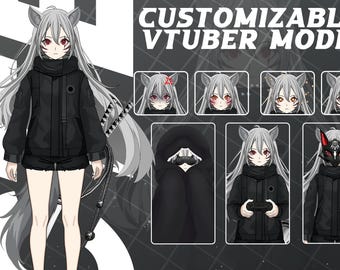 Customizable Vtuber Live2D Model Commission | Unique Vtuber Assets | Anime Style Vtuber Models | Male & Female Chibi Model| Custom Anime Art
