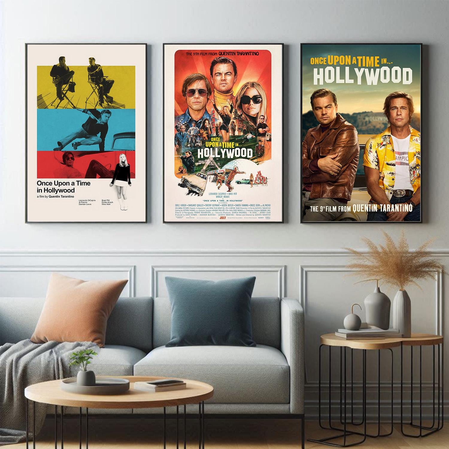 Once Upon a Time in Hollywood Movie Poster, Retro Film Art