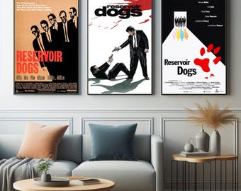 Filmposter van Reservoir Dogs, retro filmkunst, galeriekunst, canvasafdrukken, home cinema-decoratie, cadeau voor filmliefhebbers