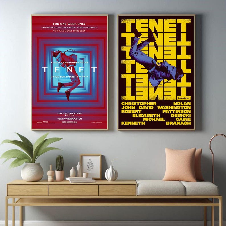 Tenet Color Tenet Movie Poster, Retro Film Art, Gallery Wall Art, Canvas Prints ...