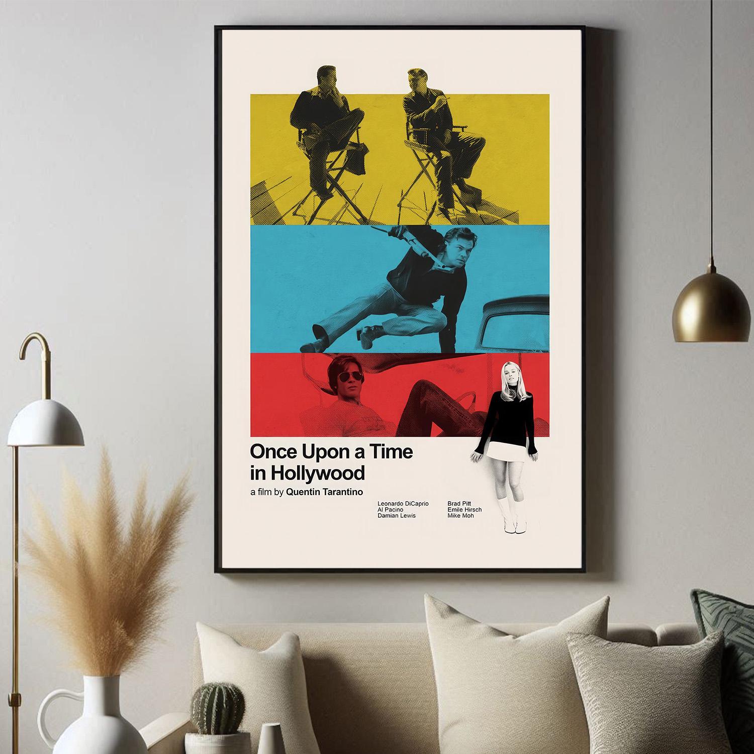 Once Upon a Time in Hollywood Movie Poster, Retro Film Art