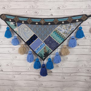 Tassel Belt "California Blue", Quastengürtel für FCBD, ATS, ITS, Bauchtanz Gürtel, Tribal Bellydance, abnehmbare Quasten