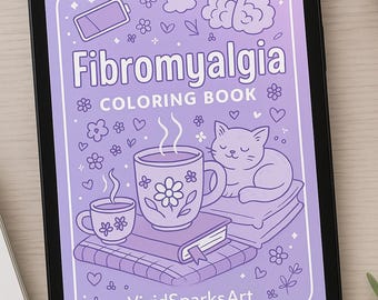 Fibromyalgia Coloring Book – 20 Pages Digital Download | Adult Coloring, Chronic Illness, Stress Relief