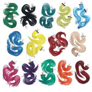Fuchsia Long Fringe Earrings / Magenta Chandelier / Pink Shoulder Dusters / Cerise Extra Long Earrings image 5