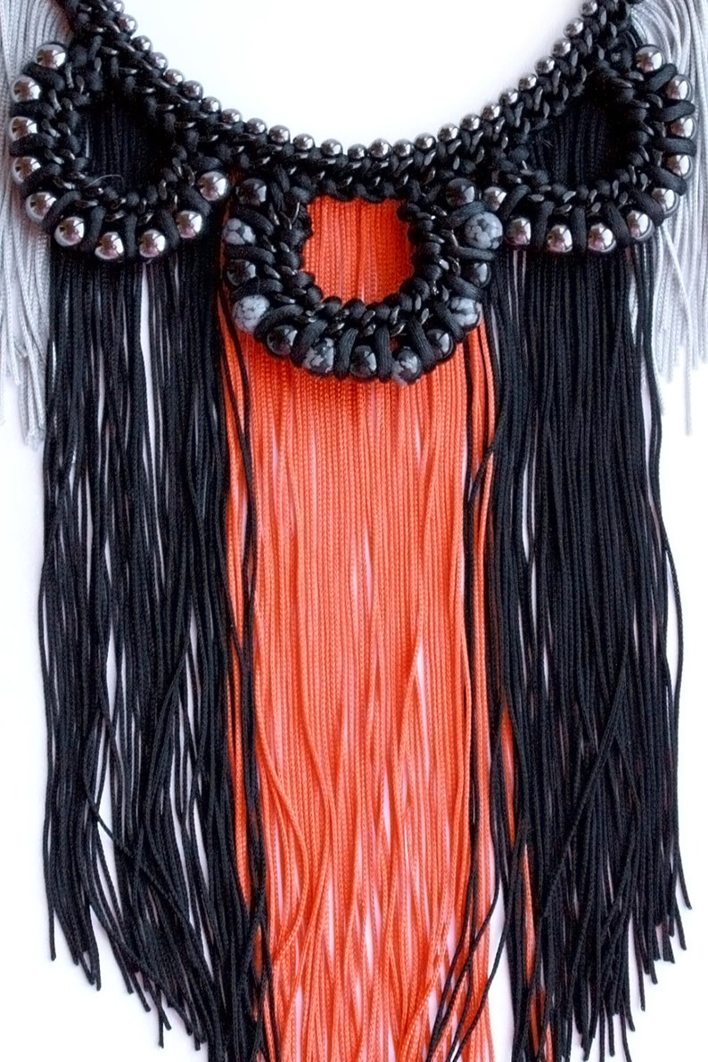 Obsidian Orange Statement Nacklace image 3