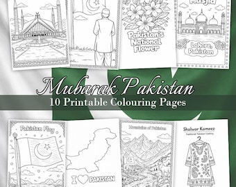 Mubarak Pakistan – 10 Pakistan Themed Colouring Pages For Kids | Printable Islamic Colouring Sheets