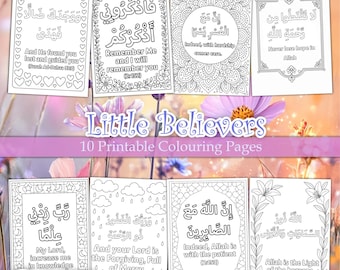 Little Believers – 10 Qur'an Ayah Colouring Pages For Kids | Printable Islamic Colouring Sheets