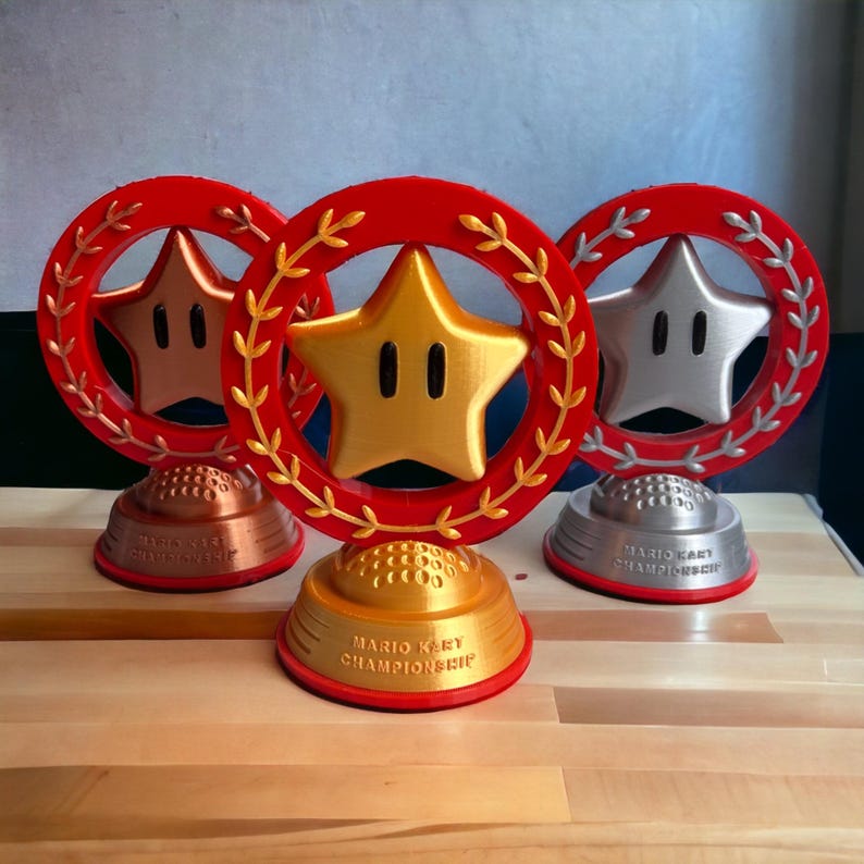 gaming party trophys