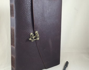 The Novelist -- Made to Order Extra Large Leather book with Lined Pages