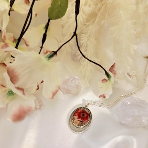 Pressed Flower Necklace | Real Dried Flowers in Resin Pendant | Nature-Inspired Jewelry