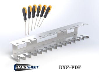 Screwdriver Holder Wall Mount Plans, Laser Cut Organizer DXF, Metal Fabrication (Digital Download)